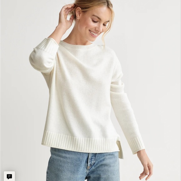 Jenni Kayne NWOT Everyday Cashmere Blend Crewneck Pullover Sweater Small Ivory - Picture 1 of 6